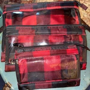 Lug Plaid Red and Black Transport Bag Set